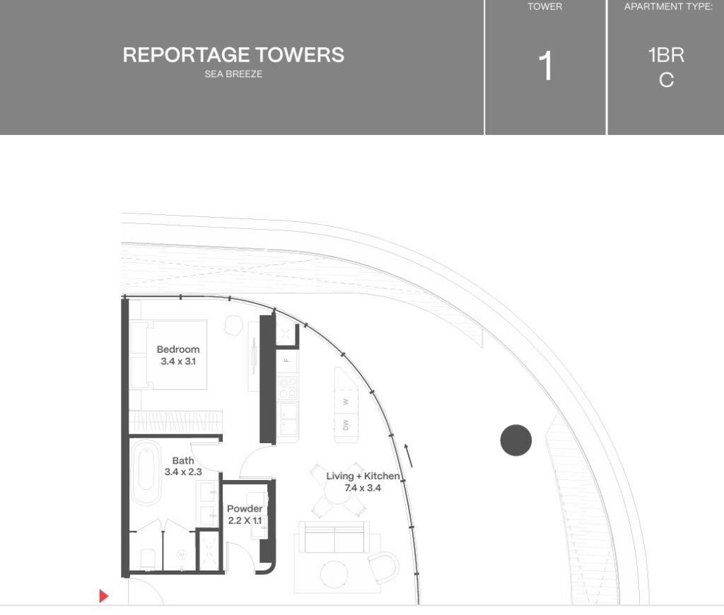 🌊 İnvestisiya Təklifi: Sea Breeze Baku, Reportage Heights-də 2 Otaqlı Dəniz Mənzərəli Mənzil